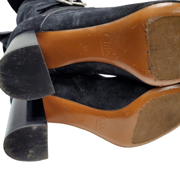 Chloe Suede Tall Boots Size: 7.5 - Picture 7 of 7